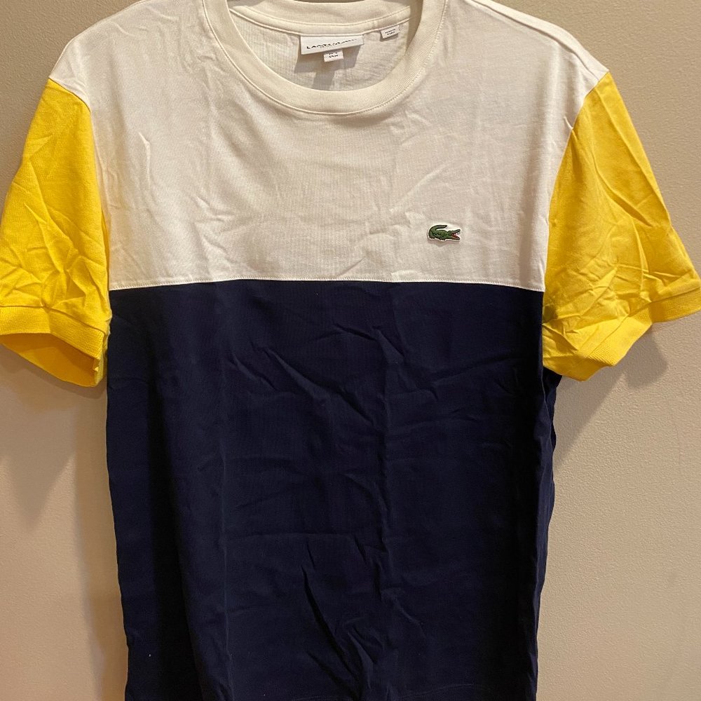 Lacoste Men's LIVE Scarf-Print Cotton T-Shirt